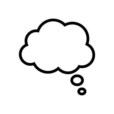 Konuşma baloncuğu görüntülerinin iç düşünceleri simgesi vardır