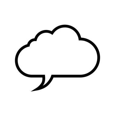 Konuşma baloncuğu görüntülerinin iç düşünce sembol formu vardır