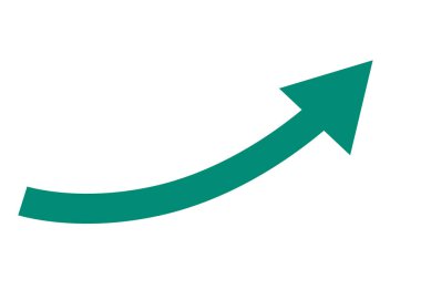 Eğri iş oklarının yükselişi iş ve ticaret ekonomisi patlamasını temsil ediyor