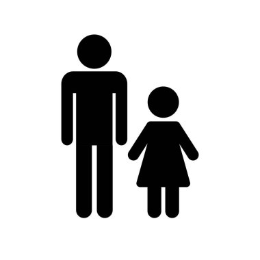 baba ve kız ikon aile sembolü