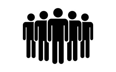bir grup ayakta duran insan simgesi 5 erkek