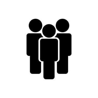 3 kişi ön ikon sembolü 3 kişi