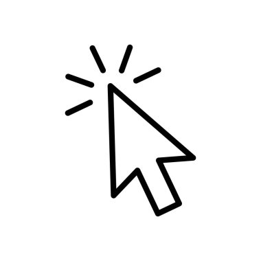 bilgisayar faresi imleci eğimli ok işaretçisine tıklayın, tıklayın, işaret edin veya havada asılı durun eylemini gösterin