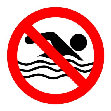 do not swim no swimming sign forbidden clipart