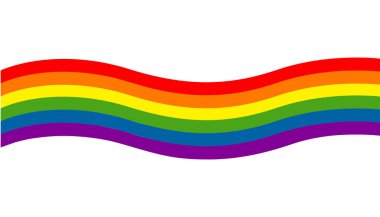LGBT 6 renk gökkuşağı bayrak kurdelesi