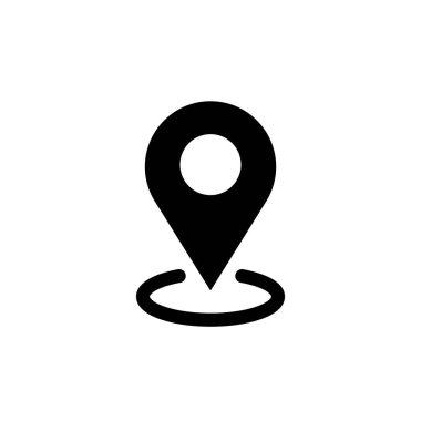 haritadaki konum broşu rute siyah beyaz çizim biçimi