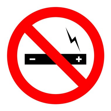 no vaping sign no smoking warning with electric cigarettes, prohibition and health risk illustration 3 clipart