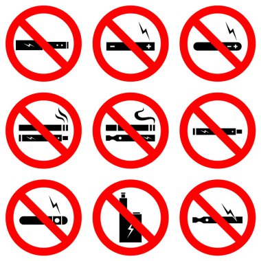 Vaping işareti yok. Sigara ve sigarayla sigara içme uyarısı yok. İçki yasağı ve sağlık riski illüstrasyonu yok.