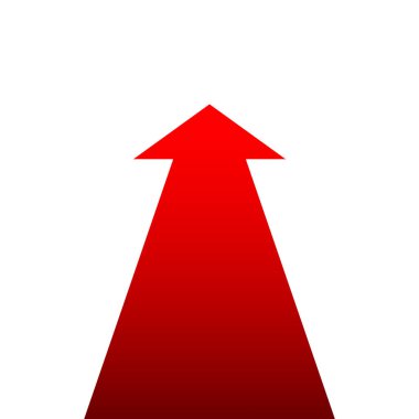 Kırmızı İş Oku Perspektifte İleriyi Gösteriyor