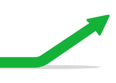 Green Arrow grafiği yükseliyor, gölgelerle birlikte en tepeye çıkın, ticaret karı ve iş büyümesini temsil ediyor