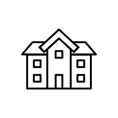 bina simgesi evi, okul binası illüstrasyon taslak biçimi