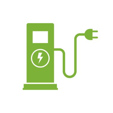 Elektrikli Araç EV Şarj İstasyonu Yeşil Teknoloji Simgesi 2