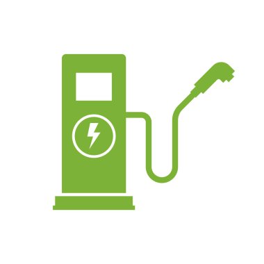 Elektrikli Araç EV Şarj İstasyonu Yeşil Teknoloji Simgesini İmzala
