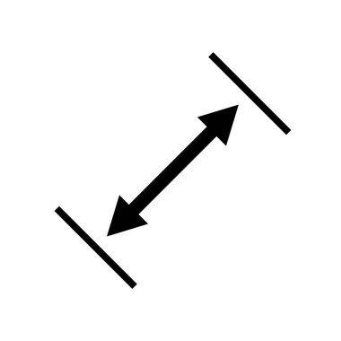 grafik tasarım yazılım bilgisayar işaretçisi için çizgili boyut aracı fare imleci, siyah ve beyaz ditance işaretçisine tıklayın