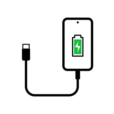 Telefon Yükleme Simgesi Siyah ve Beyaz Biçim 4