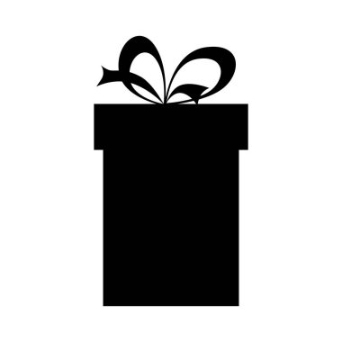 Hediye ikonu, kurdeleli hediye kutusu, mevcut, öğrenci, siyah ve beyaz 6