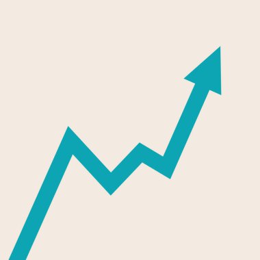Blue Arrow Krem Arkaplan Temsilcisi İş ve Ekonomik Büyümeyi Artıran Kâr Üzerine Gösterişli Grafik
