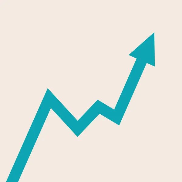 Blue Arrow Krem Arkaplan Temsilcisi İş ve Ekonomik Büyümeyi Artıran Kâr Üzerine Gösterişli Grafik