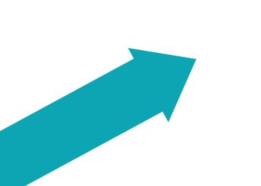 Yukarı bakan mavi ok iş grafiği karı temsil ediyor