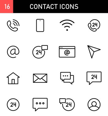 16 bizimle çevrimiçi iletişim simgesi ile bağlantı kur