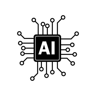 Yapay Zeka İşlemcisi Çip Simgesi