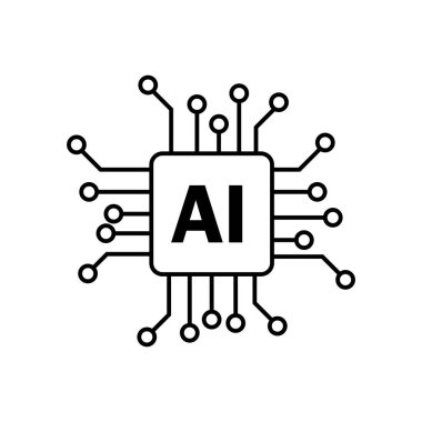 Yapay Zeka İşlemcisi Çip Simgesi