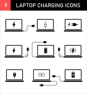Laptop Yükleme Simgesi Ayarları, Not Defteri Bilgisayar Güç İstasyonu Sembolü