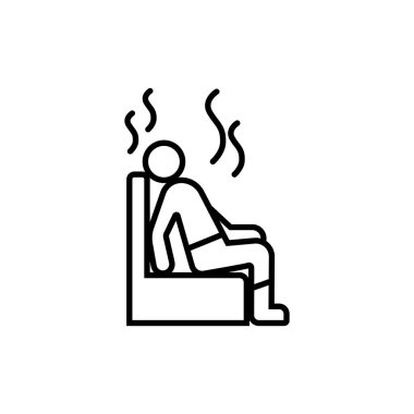 Sauna Sıcak Buhar Oteli ve diğer Tesisler Simgesi