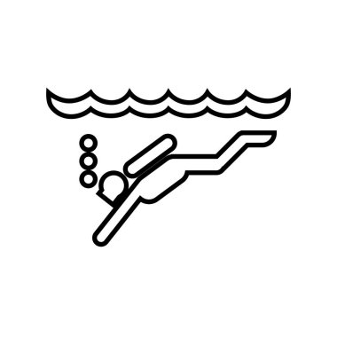 Tüplü dalış ya da Dalış Oteli Boşaltma Programı ve diğer Tesisler Simgesi