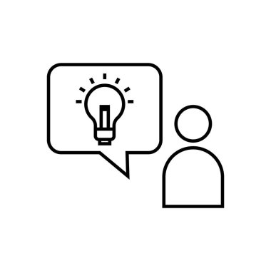 Bir ampul baloncuğu aydınlattı. Başarılı olan parlak fikri temsil ediyor.