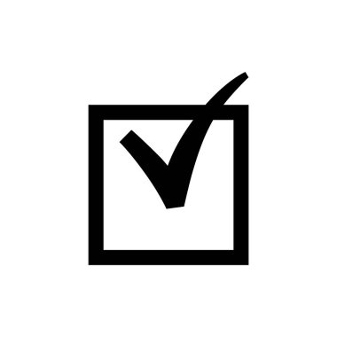 Kare Kutunun İçindeki İşaretleme Simgesi Onayla veya Yapılmış Semboller