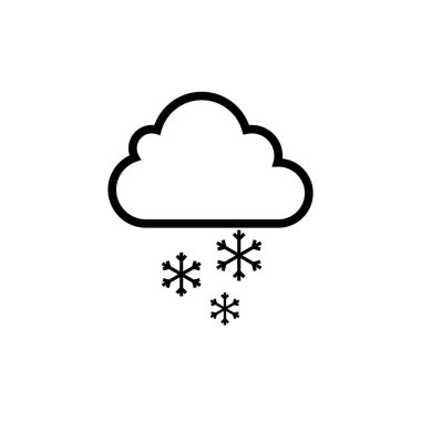 Karlı ve Bulutlu hava durumu ikonu. Hava Durumu Tahminleri