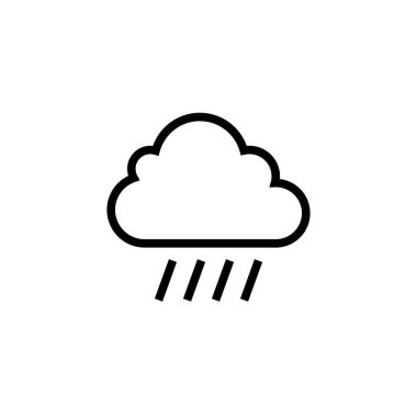 Yağmur ve Bulutlu hava durumu ikonu. Hava Durumu Tahminleri