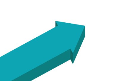 Yukarı bakan 3B mavi ok iş grafiği karı temsil ediyor