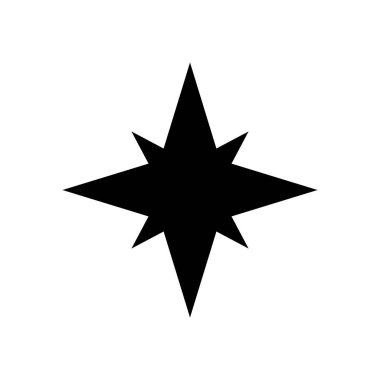 yıldız simgesi siyah ve beyaz tasarımı