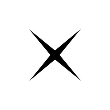 ince yıldız simgesi siyah beyaz dizayn 6