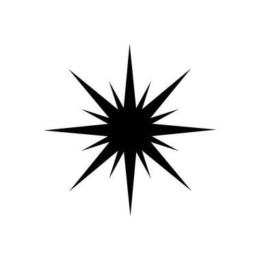 ince yıldız simgesi siyah beyaz dizayn 5