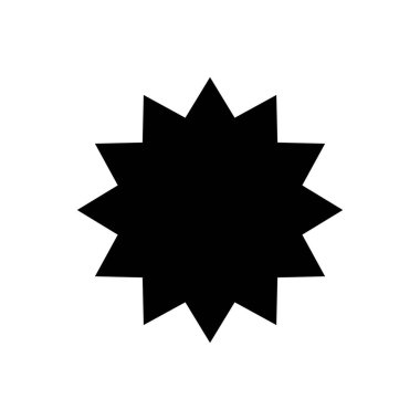 yıldız simgesi siyah ve beyaz tasarımı