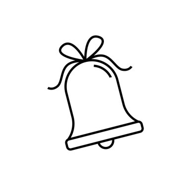 Noel çanları temalı simge grafik çizim çizimi sanatı