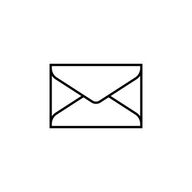 Mühürlü bir zarf simgesinde e- posta ana hatları çizimi