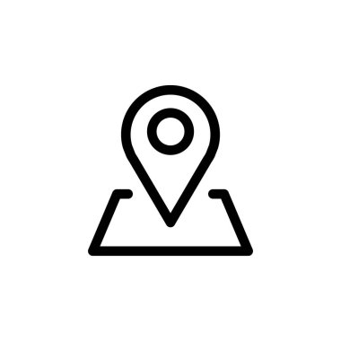 Konum Pin Simgesi ana hatları UI UX illüstrasyonu