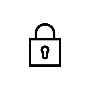 Simge Asma Kilit Güvenlik simgesini Kilitle Güvenli Erişim ana hatları UI UX illüstrasyonuName