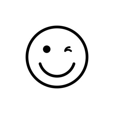 Göz kırpan yüz, gülümseyen otuline emoji.