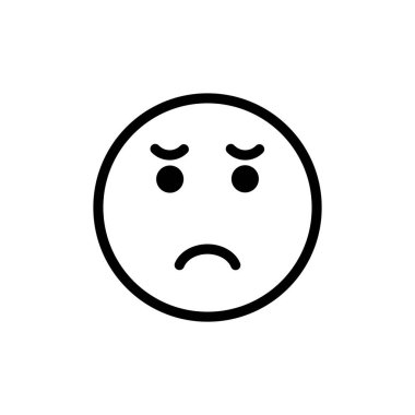 üzgün yüz emojisi sıcak mutlu ifade ana hatları vektörü