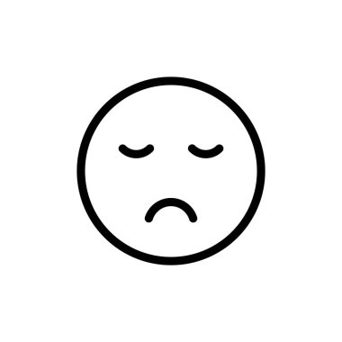 usaet yüz kapalı gözler emoji ifade ana hatları vektörü