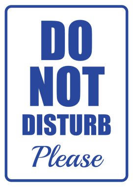 İşareti bozma, ofis işareti uyarısı, basit mavi metin vektörü