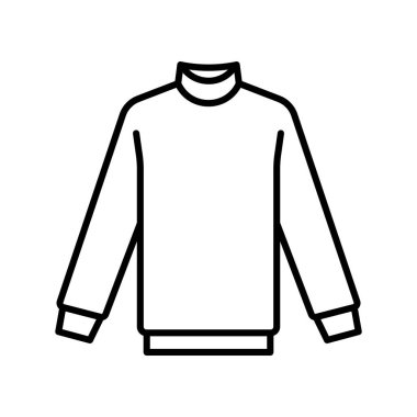 Süveter simgesi çizim biçimi vektörü