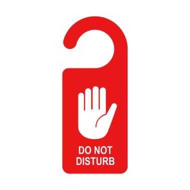 Otel Odası Kırmızı Rengi için İmza Kapı Askısını Rahatsız Etmeyin