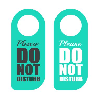 Otel Odası Kapı Askısı Yeşil Turkuaz Rengi İmzalamayın