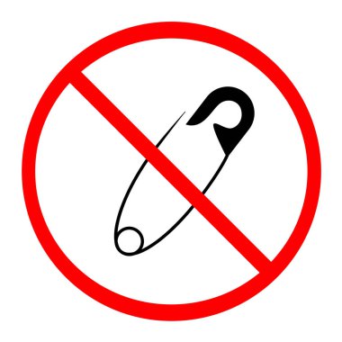 İnce Çizgiyle Güvenlik İğnesi İzin Yok